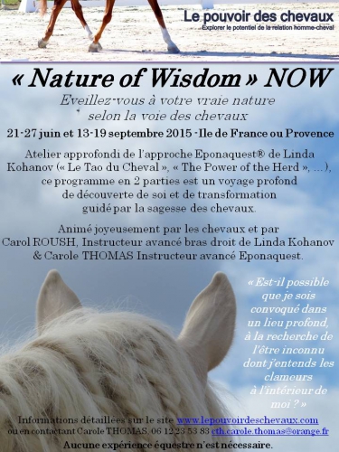 eponaquest,approche epona,carol roush,carole thomas,linda kohanov,le tao du cheval,developpement personnel,cheval, equicoaching, horse coaching